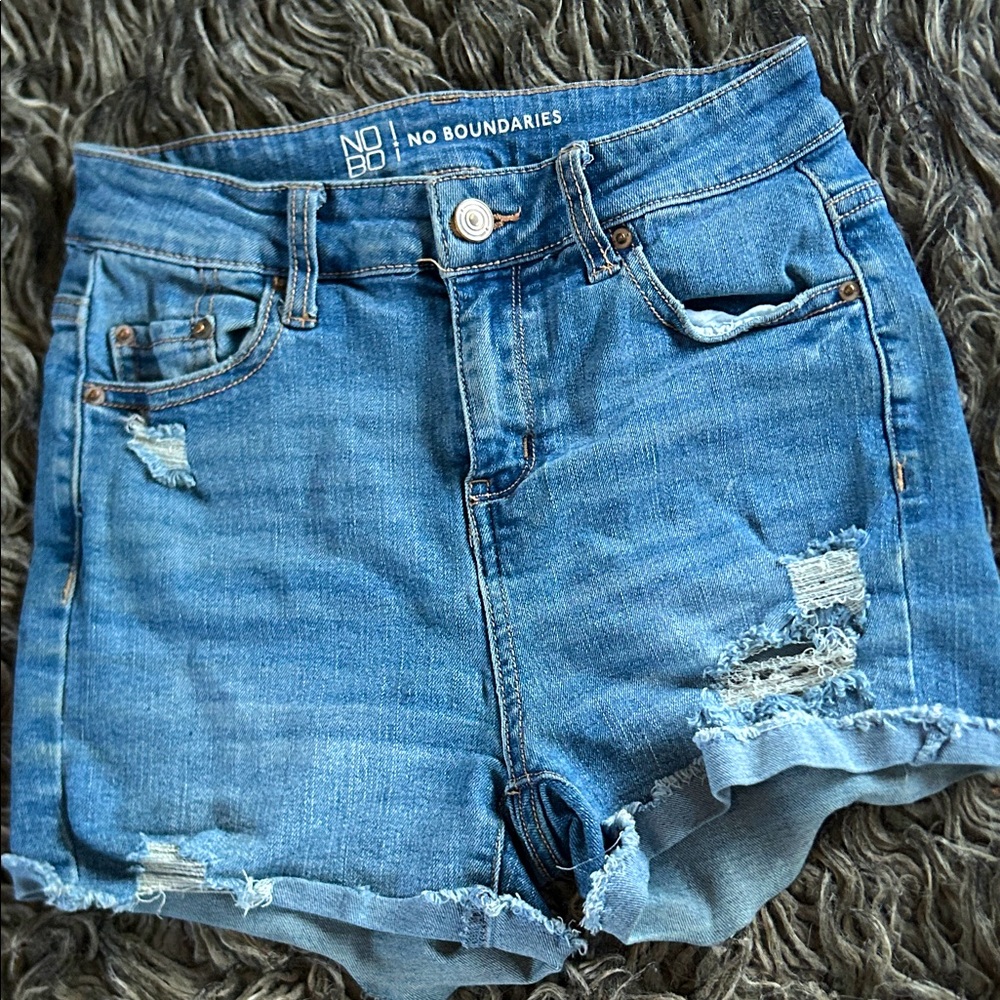 No Boundaries Blue Jean Shorts